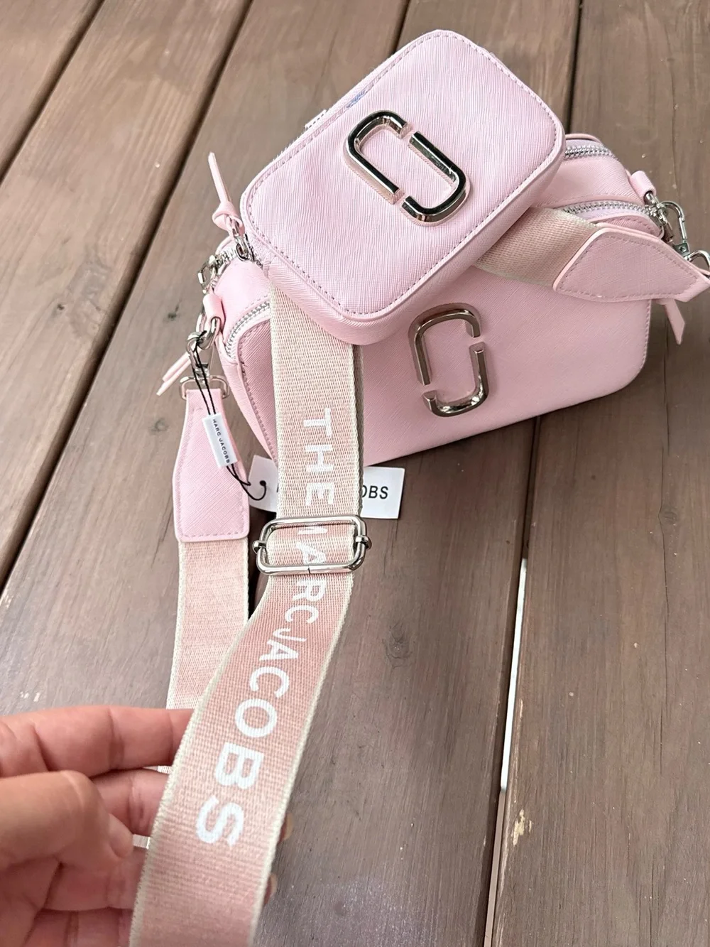 Marc Jacobs Light Pink Leather Crossbody with Mini Pouch